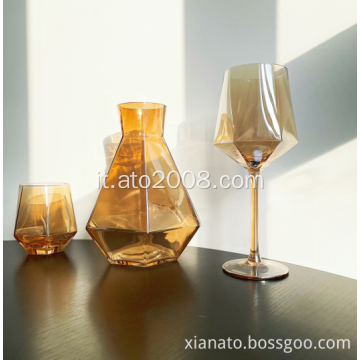 Set di bicchiere da vino leopardo